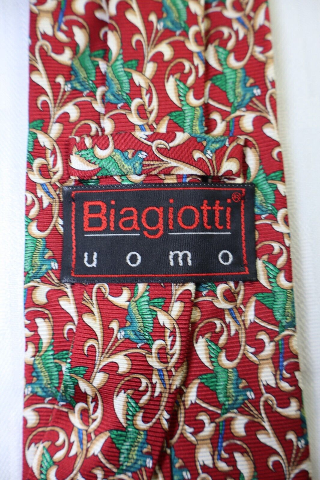 BIAGIOTTI UOMO 100% SETA SILK TIE CRAVATTA NECKTIE ITALY VINTAGE CLASSIC