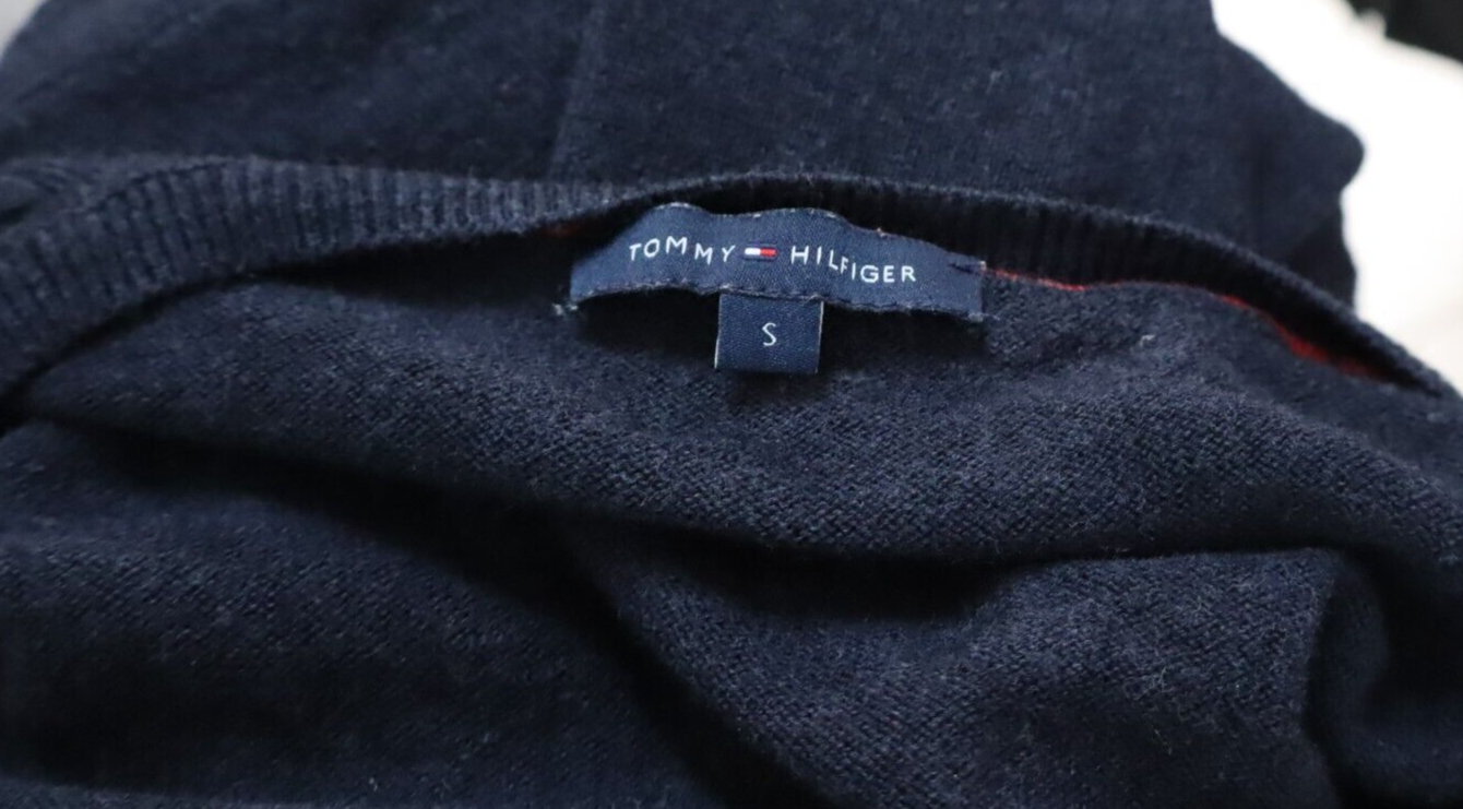 TOMMY HILFIGER MAGLIONE COTONE LANA VINTAGE UOMO Tg. S SWEATER MAN CASUAL