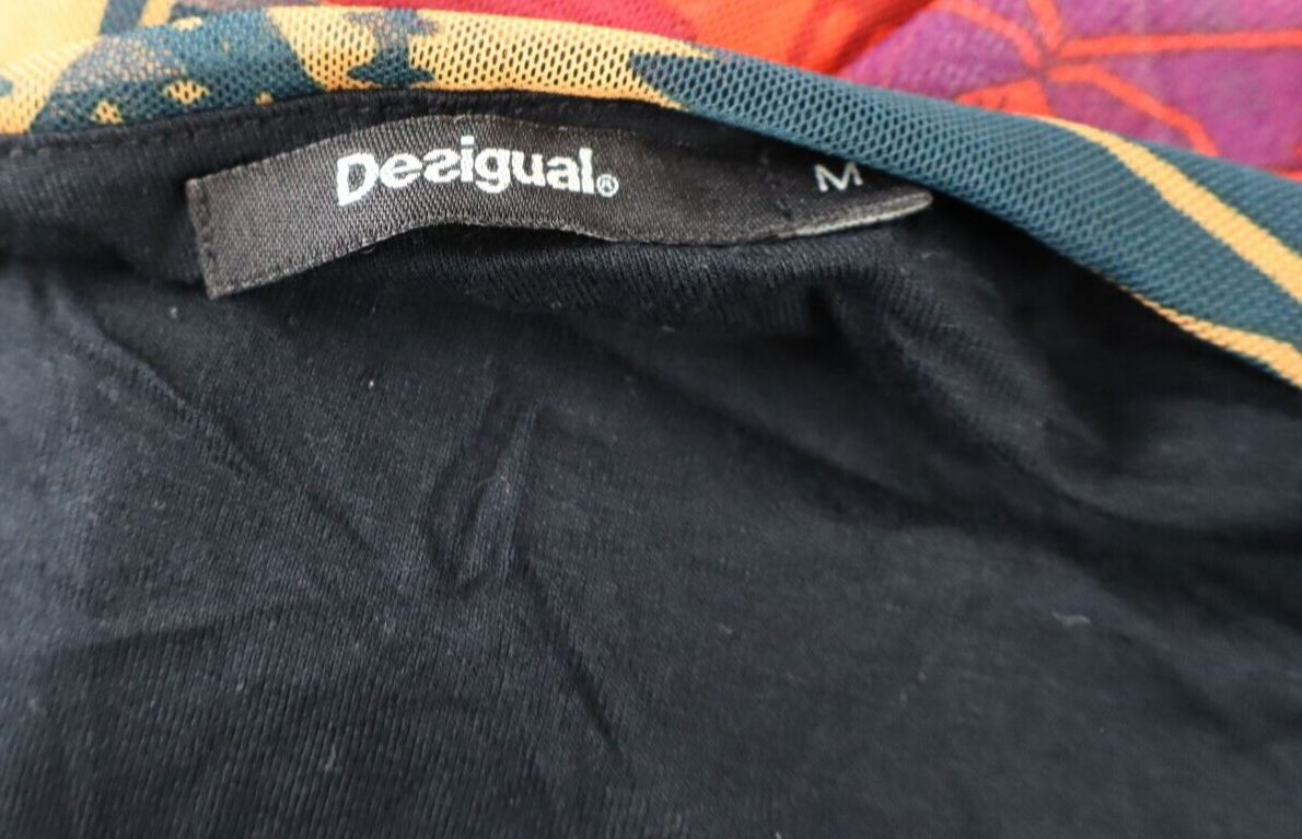 DESIGUAL VESTITO ABITO DONNA TG. M WOMAN CASUAL VINTAGE DRESS