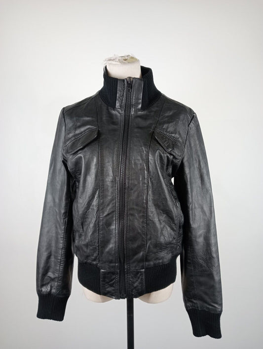 DICKIES GIUBBINO PELLE DONNA Tg L LEATHER VINTAGE WOMAN JACKET CASUAL VINTAGE