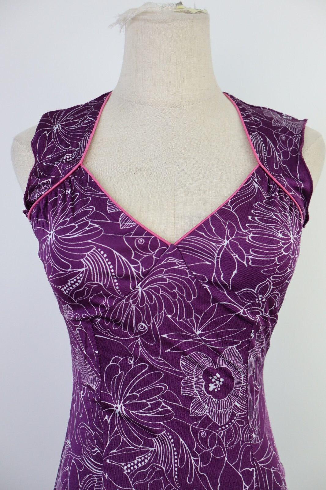 VESTITO DONNA TG S WOMAN RETRO' LUXURY FUNKY GROOVY VINTAGE CHIFFON Y2K 2000'S