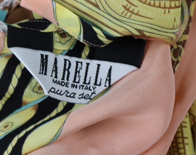 MARELLA MAGLIA SPALLINE DONNA TG. 46 WOMAN CASUAL VINTAGE T-SHIRT TOP SETA SILK