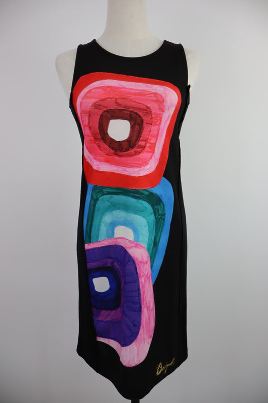 DESIGUAL VESTITO SMANICATO COTONE DONNA TG. S WOMAN CASUAL VINTAGE DRESS COTTON