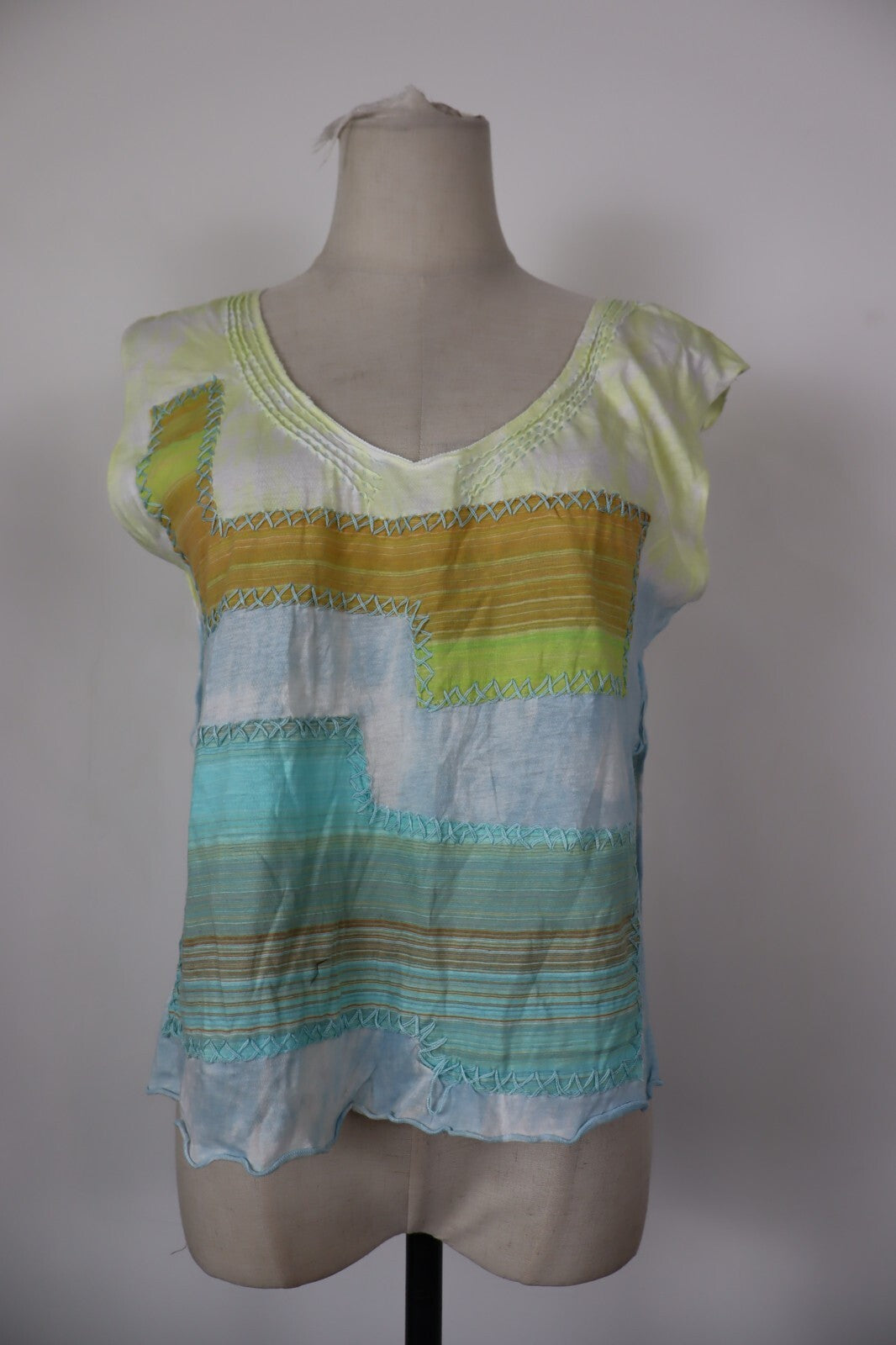 CUSTO BARCELLONA MAGLIA DONNA TG. M WOMAN CASUAL VINTAGE T-SHIRT TOP COTONE