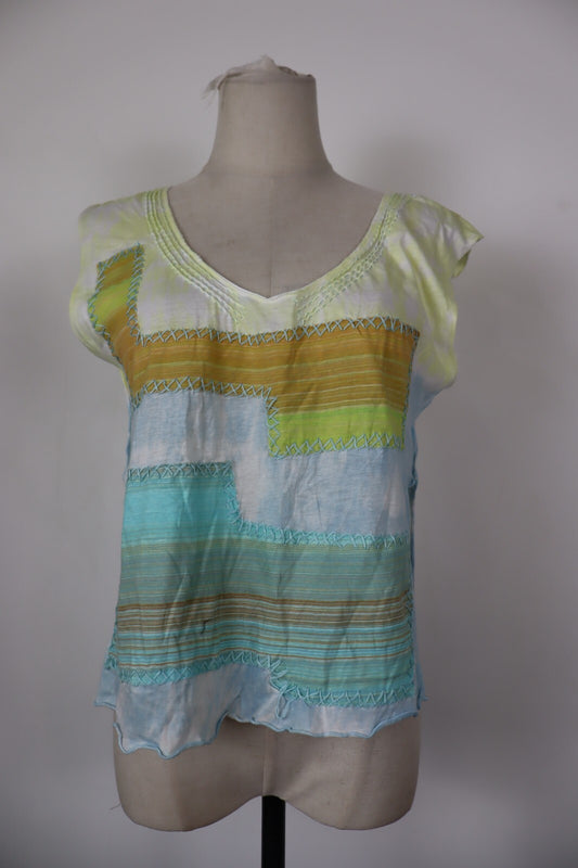 CUSTO BARCELLONA MAGLIA DONNA TG. M WOMAN CASUAL VINTAGE T-SHIRT TOP COTONE