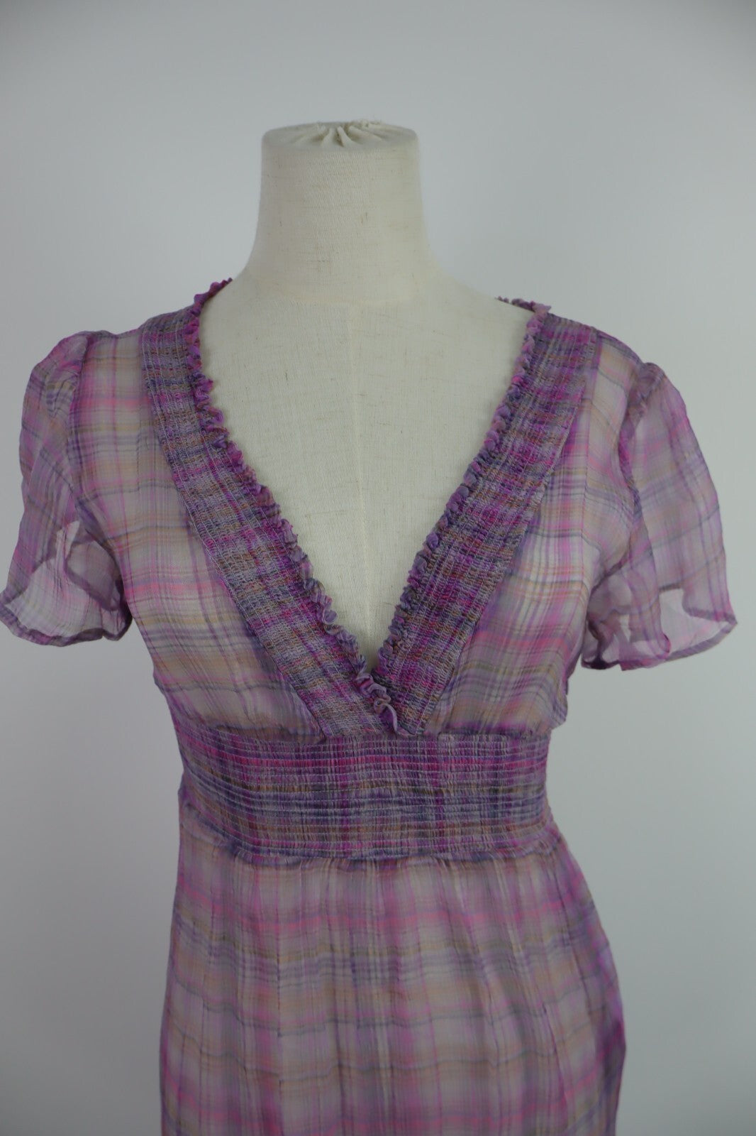 MAX & CO VESTITO ABITO VELATO DONNA WOMAN TG S DRESS CASUAL VINTAGE