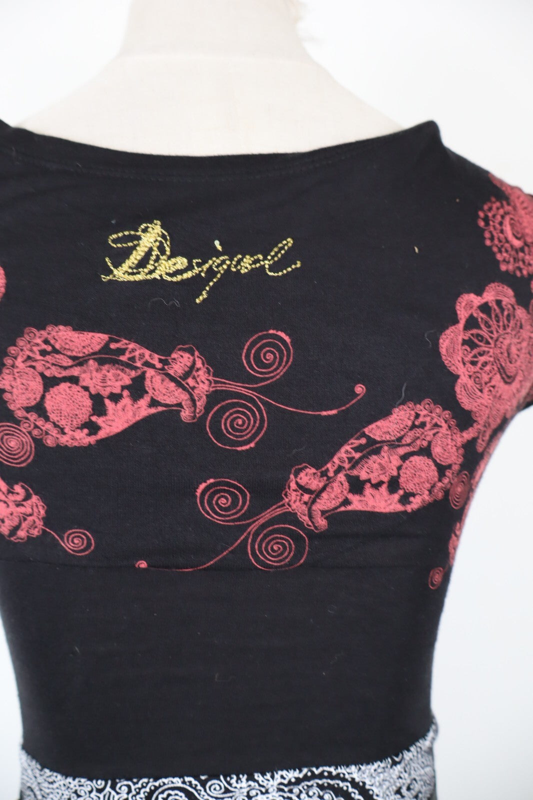 DESIGUAL VESTITO DONNA TG. XS WOMAN CASUAL VINTAGE DRESS ABITO