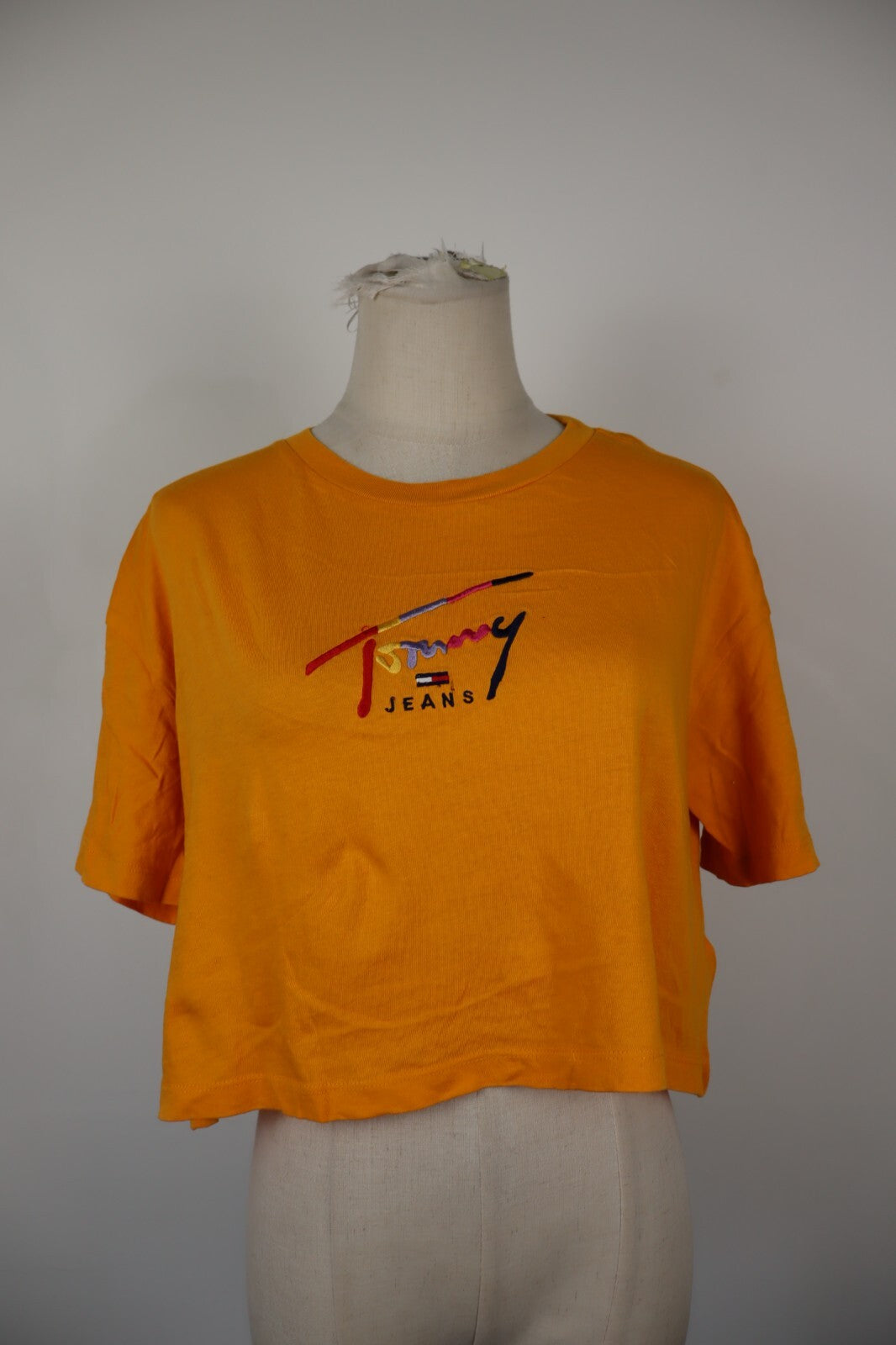 TOMMY HILFIGER JEANS MAGLIA DONNA TG. XS WOMAN CASUAL VINTAGE TOP T-SHIRT COTONE