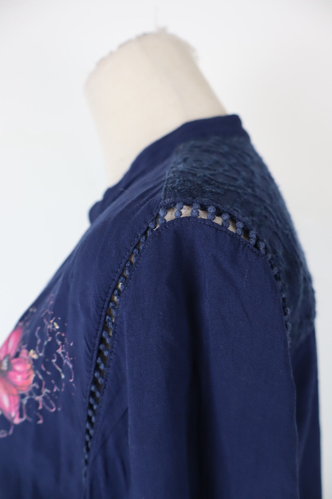 DESIGUAL CAMICIA  DONNA TG. M WOMAN SHIRT CASUAL VINTAGE COTONE