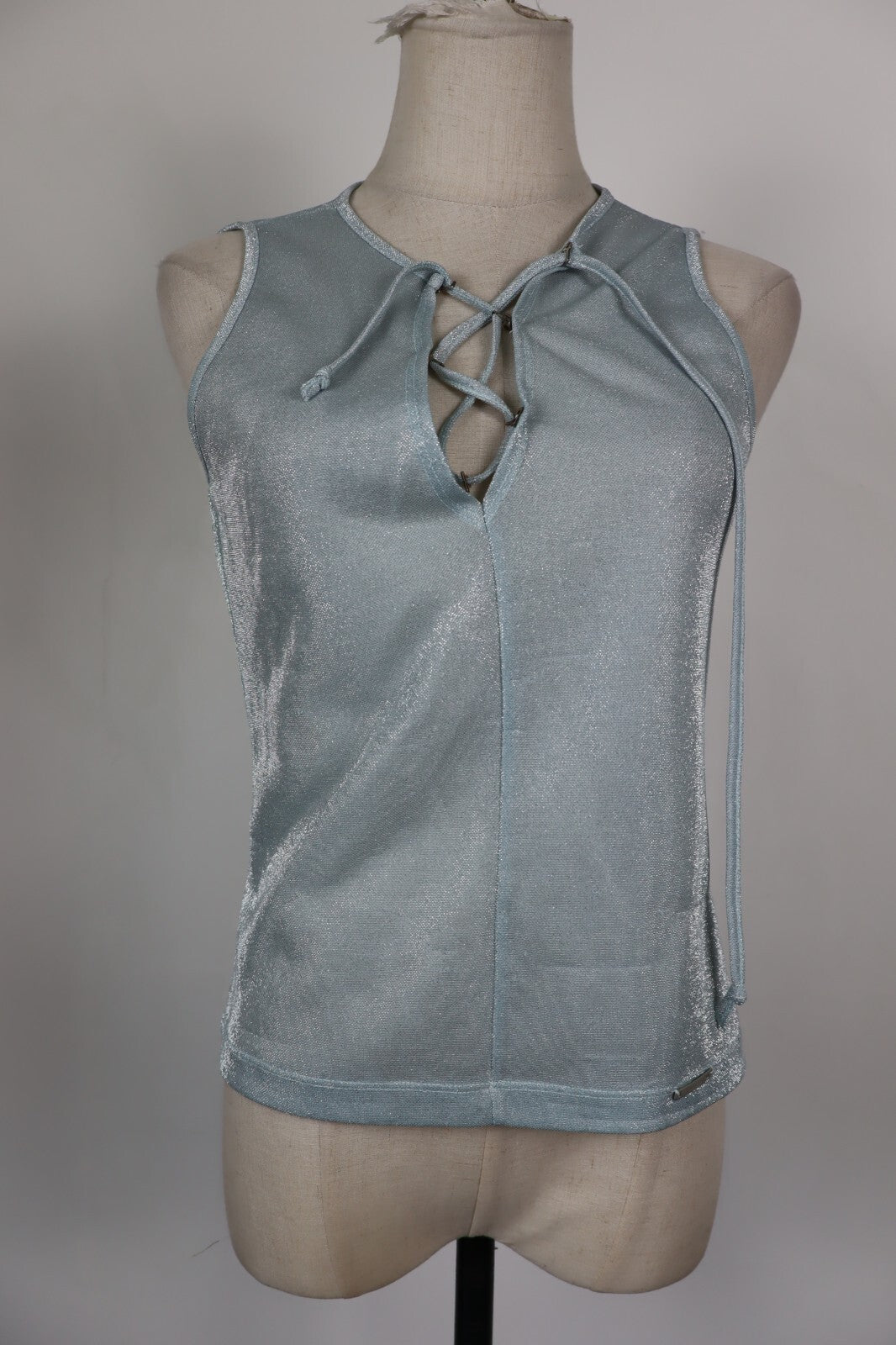 TRUSSARDI JEANS CANOTTA MAGLIA TOP DONNA S WOMAN CASUAL VINTAGE T-SHIRT