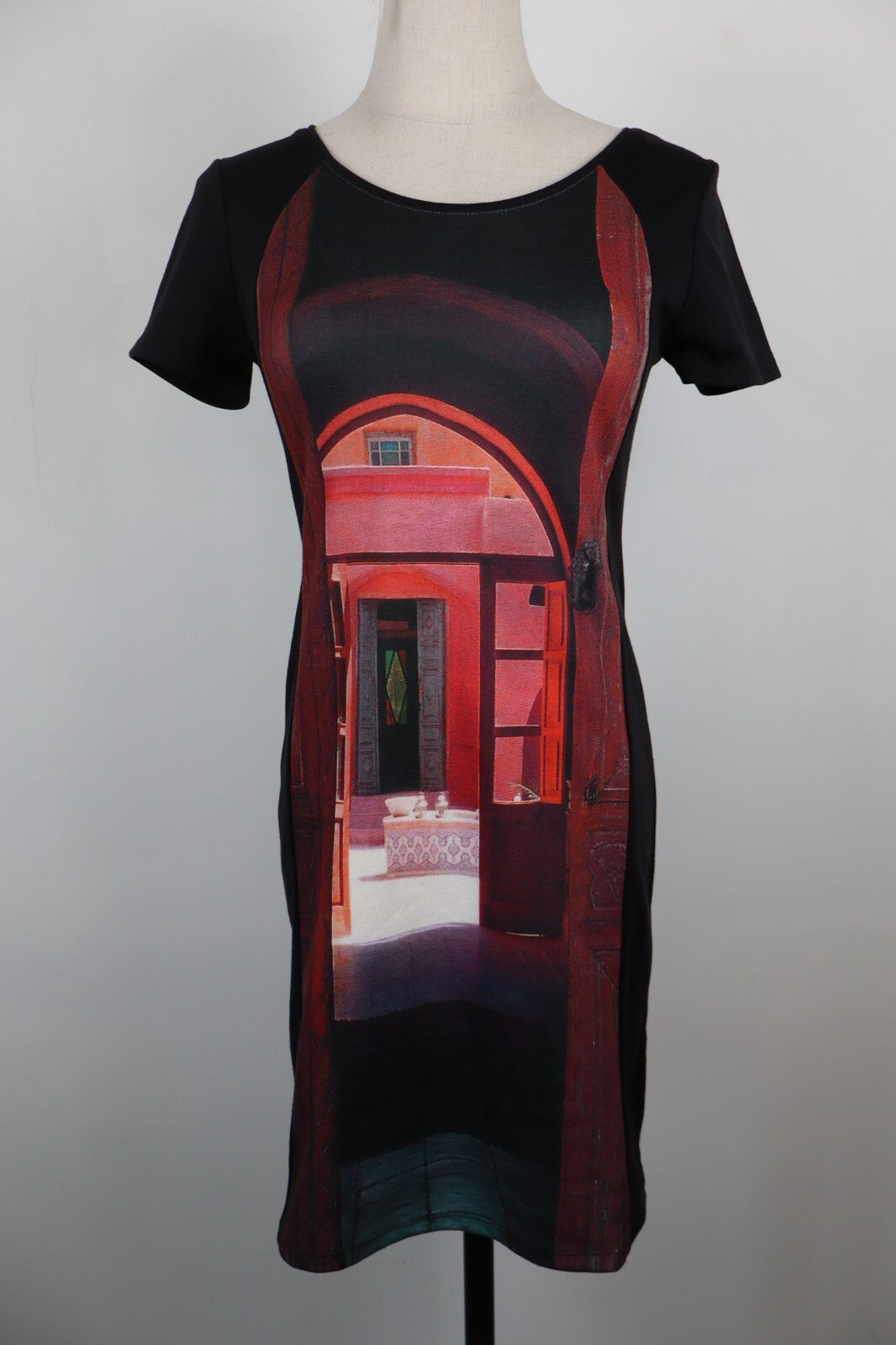 DESIGUAL VESTITO ABITO MEZZE MANICHE DONNA TG. S WOMAN CASUAL VINTAGE DRESS