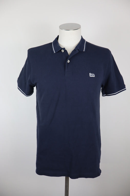 LEE POLO MAGLIA UOMO M MAN COTONE SHIRT COTTON CASUAL VINTAGE LOGO MANICA CORTA