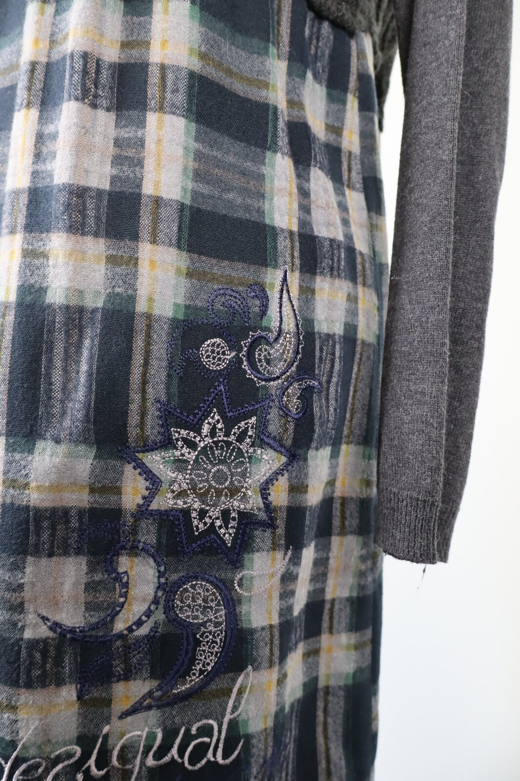 DESIGUAL VESTITO ABITO DONNA TG. M  WOMAN CASUAL VINTAGE DRESS LANA WOOL