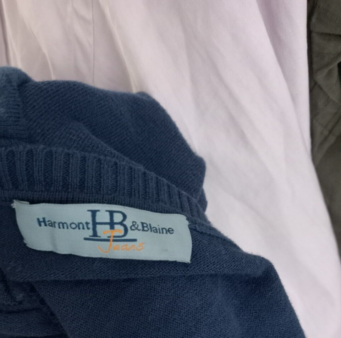 HARMONT & BLAINE SMANICATO MAGLIONE COTONE GILET UOMO M SWEATER CASUAL VINTAGE