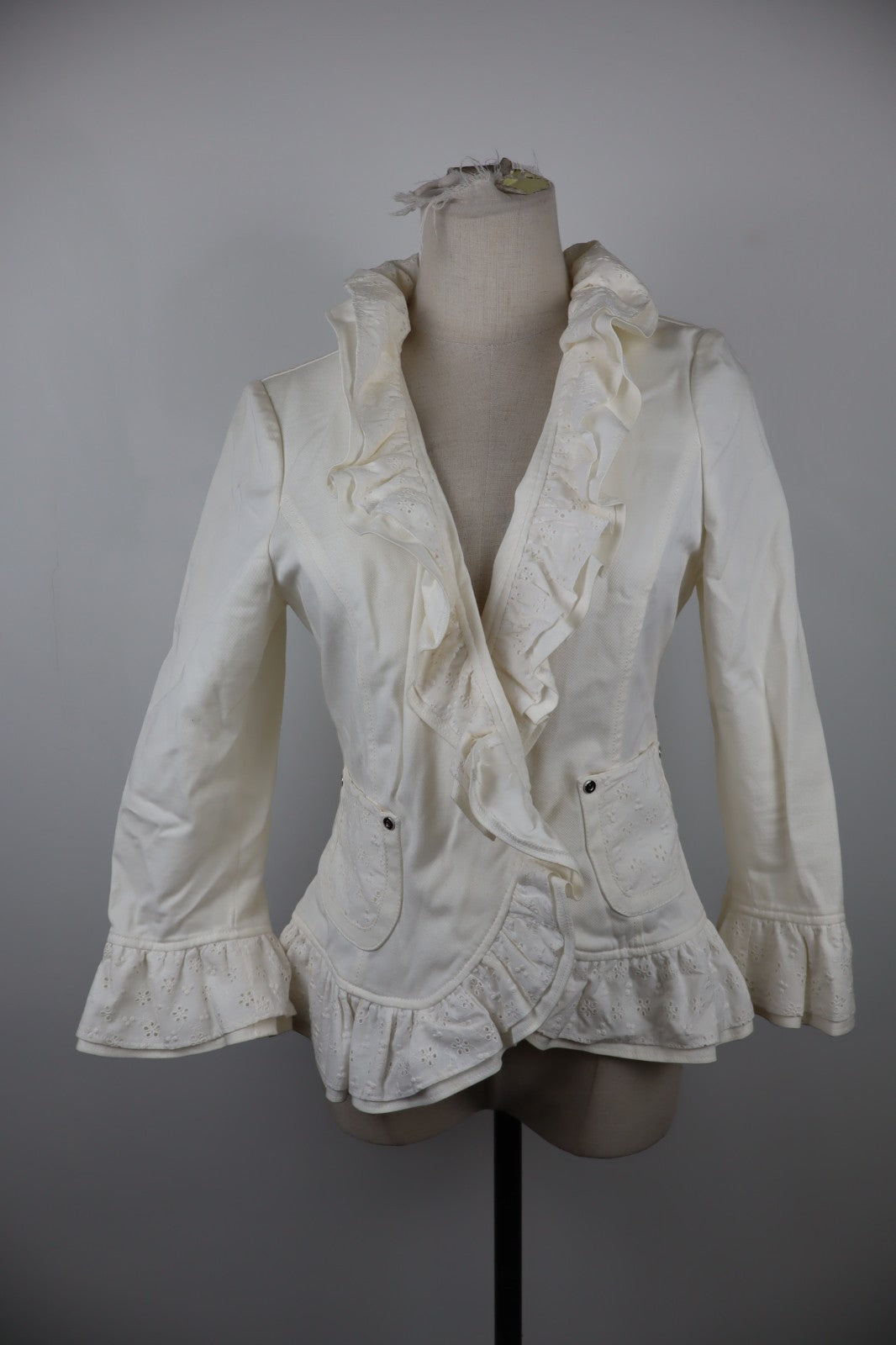 LUISA SPAGNOLI BLAZER GIACCA DONNA Tg 44 WOMAN CASUAL VINTAGE JACKET COTONE