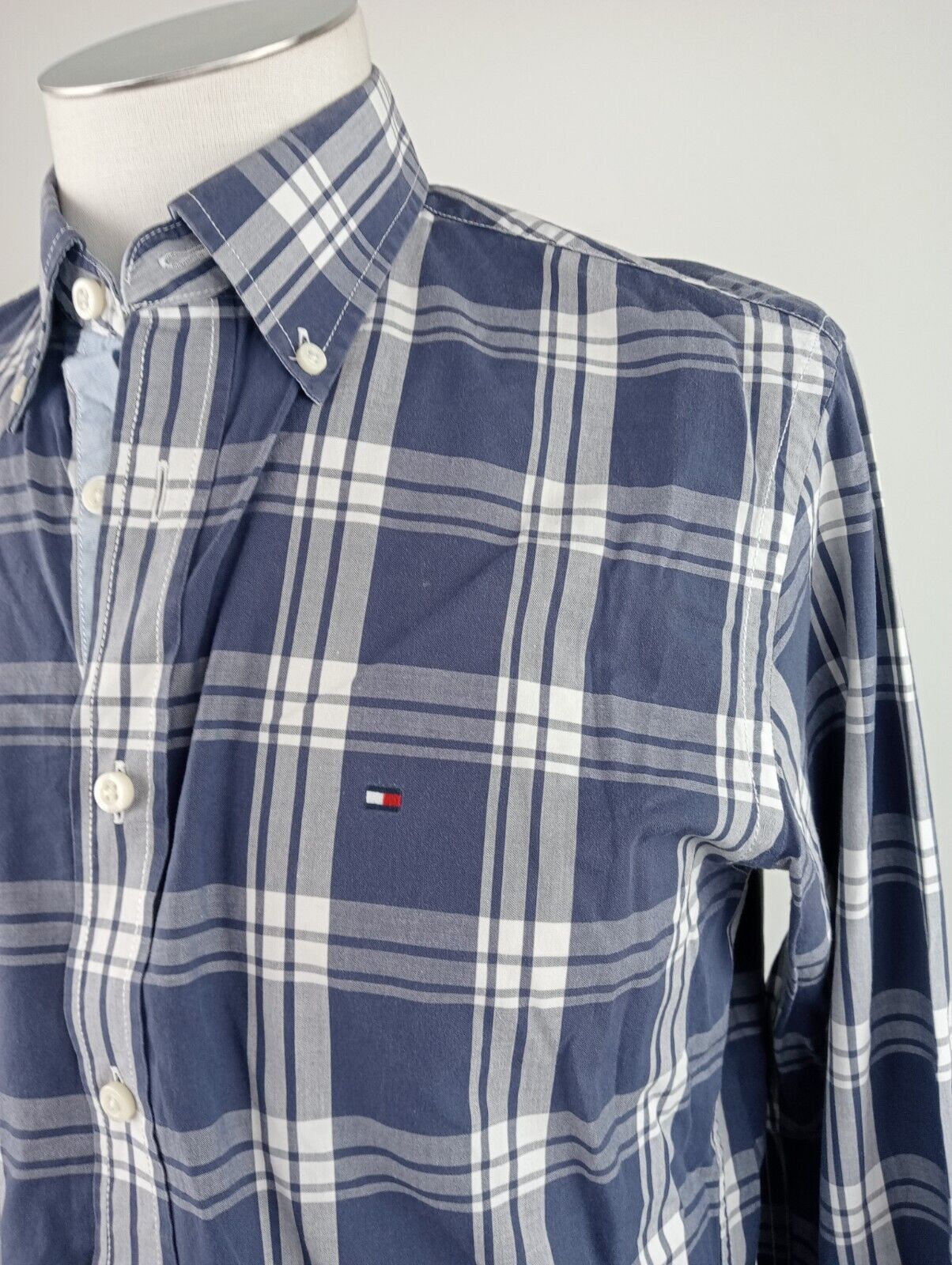 TOMMY HILFIGER CAMICIA UOMO TG. S MAN CASUAL VINTAGE SHIRT COTONE MADE ITALY