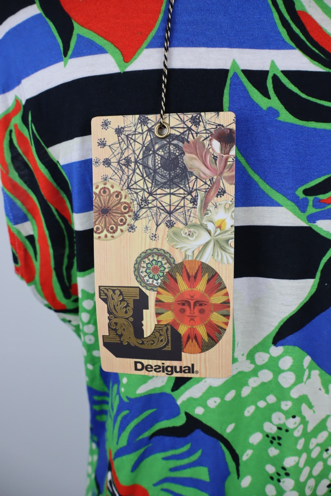 DESIGUAL MAGLIA BLUSA DONNA TG. XL WOMAN CASUAL VINTAGE T-SHIRT  CON TAG