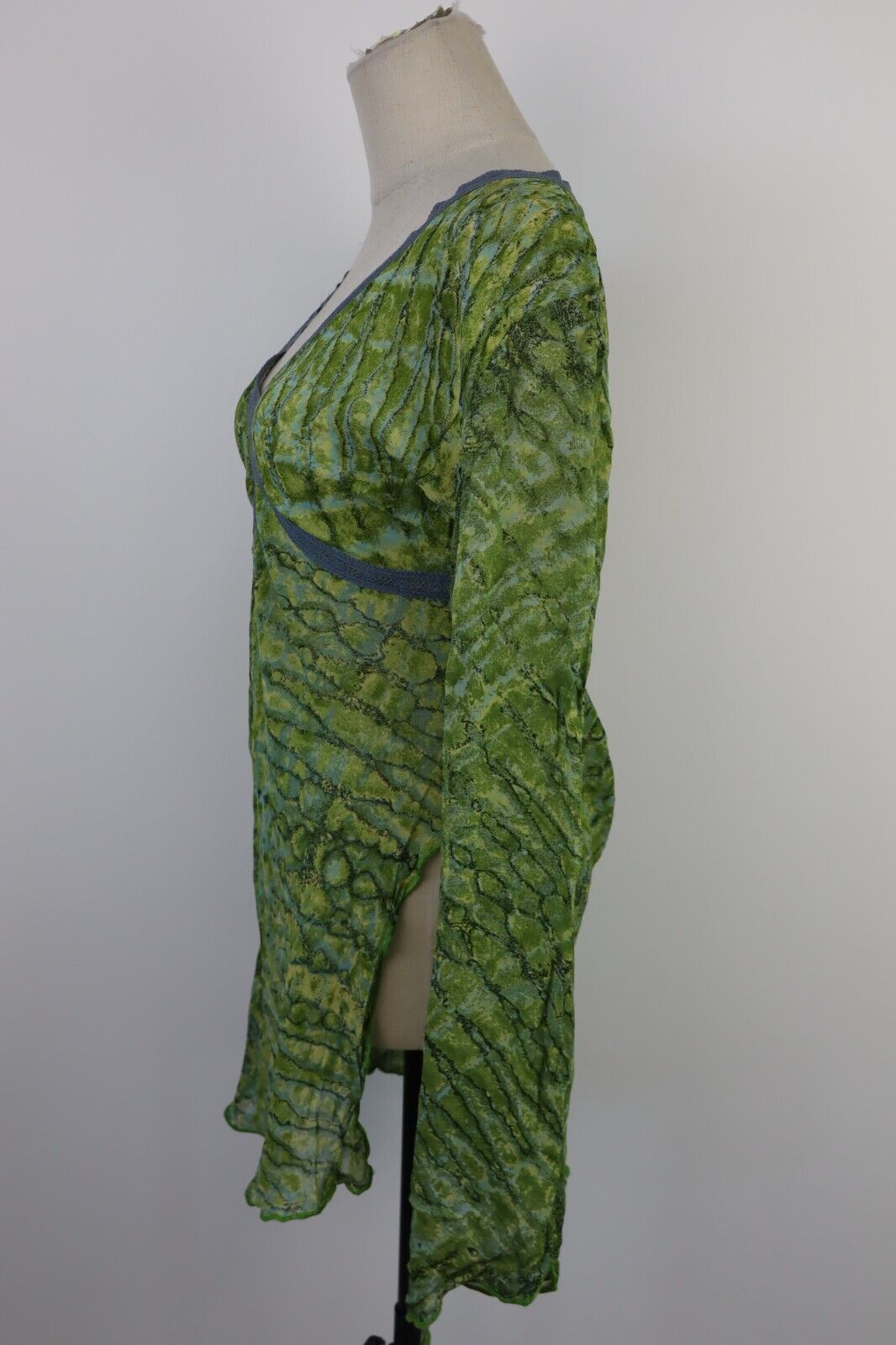 DOLMA FAIRSTILC SLIPTOP DONNA XL WOMAN T-SHIRT FUNKY ANIMAL CHIFFON Y2K 2000'S