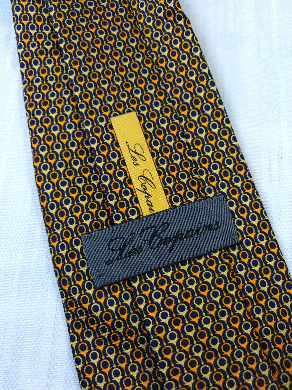 LES COPAINS 100% SILK TIE SETA CRAVATTA NECKTIE MADE IN ITALY