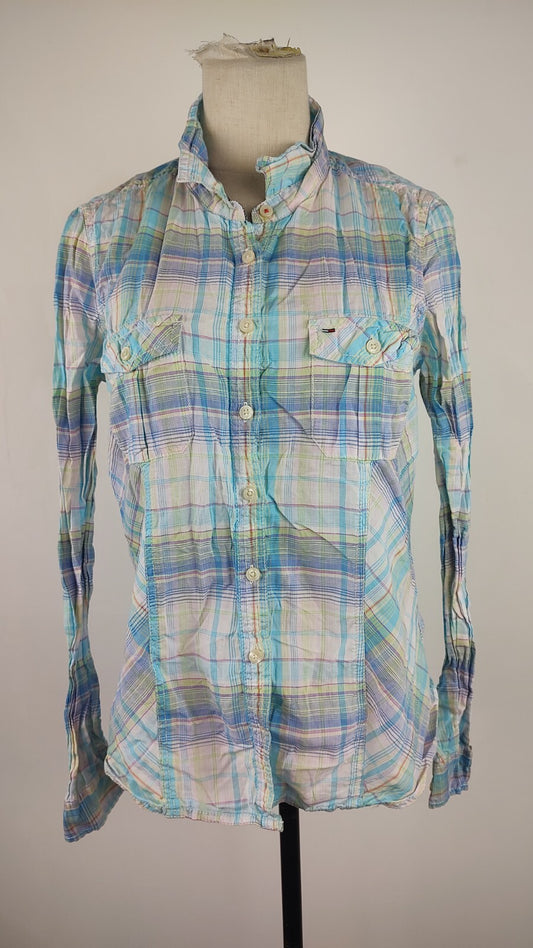 TOMMY HILFIGER CAMICIA DONNA TG. L WOMAN SHIRT CASUAL VINTAGE COTONE
