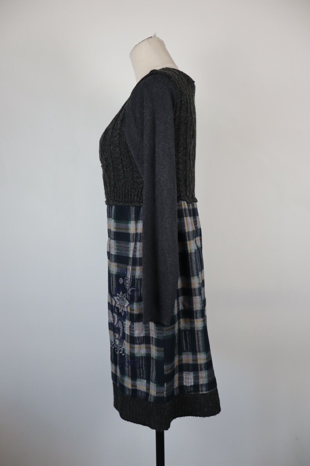 DESIGUAL VESTITO ABITO DONNA TG. M  WOMAN CASUAL VINTAGE DRESS LANA WOOL