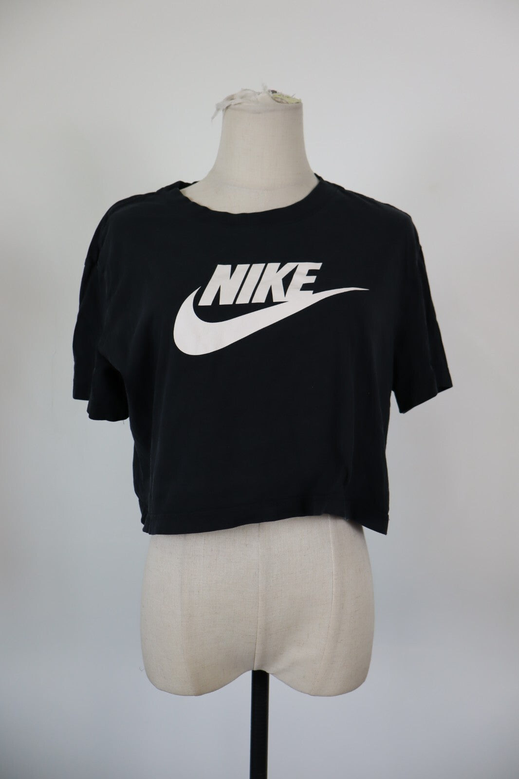 NIKE MAGLIA DONNA TG. M WOMAN CASUAL VINTAGE T-SHIRT COTONE CROP TOP