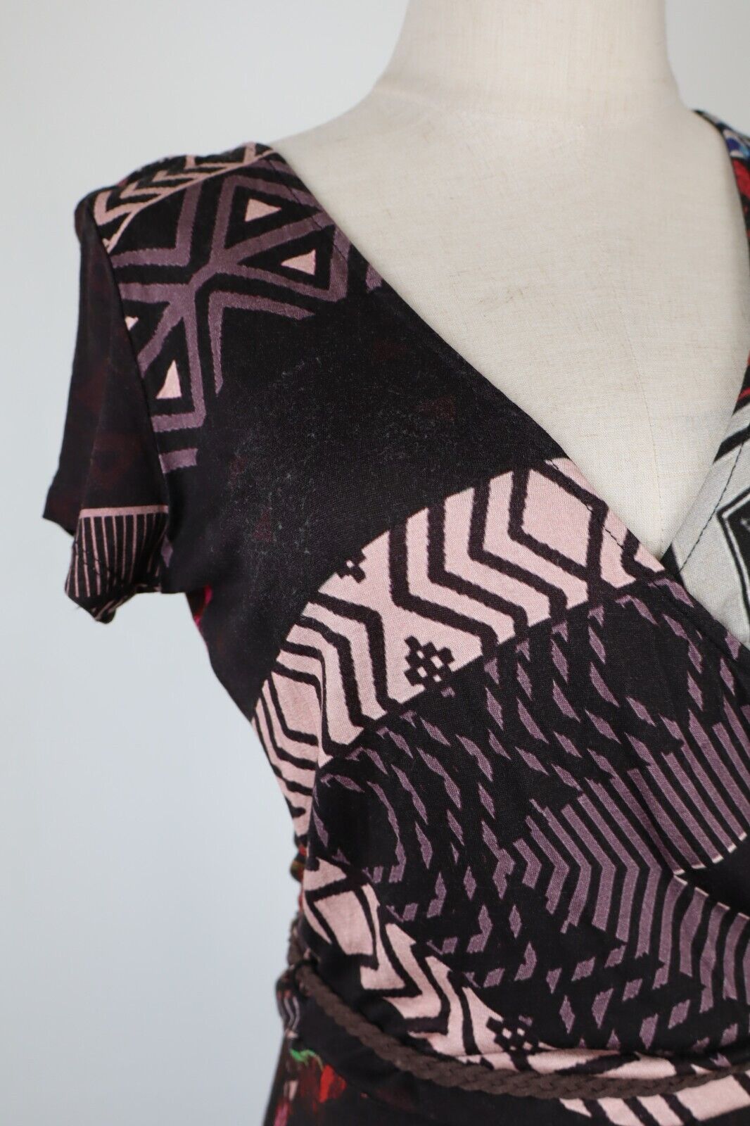 DESIGUAL VESTITO DONNA TG. S WOMAN CASUAL VINTAGE DRESS ABITO COTONE COTTON