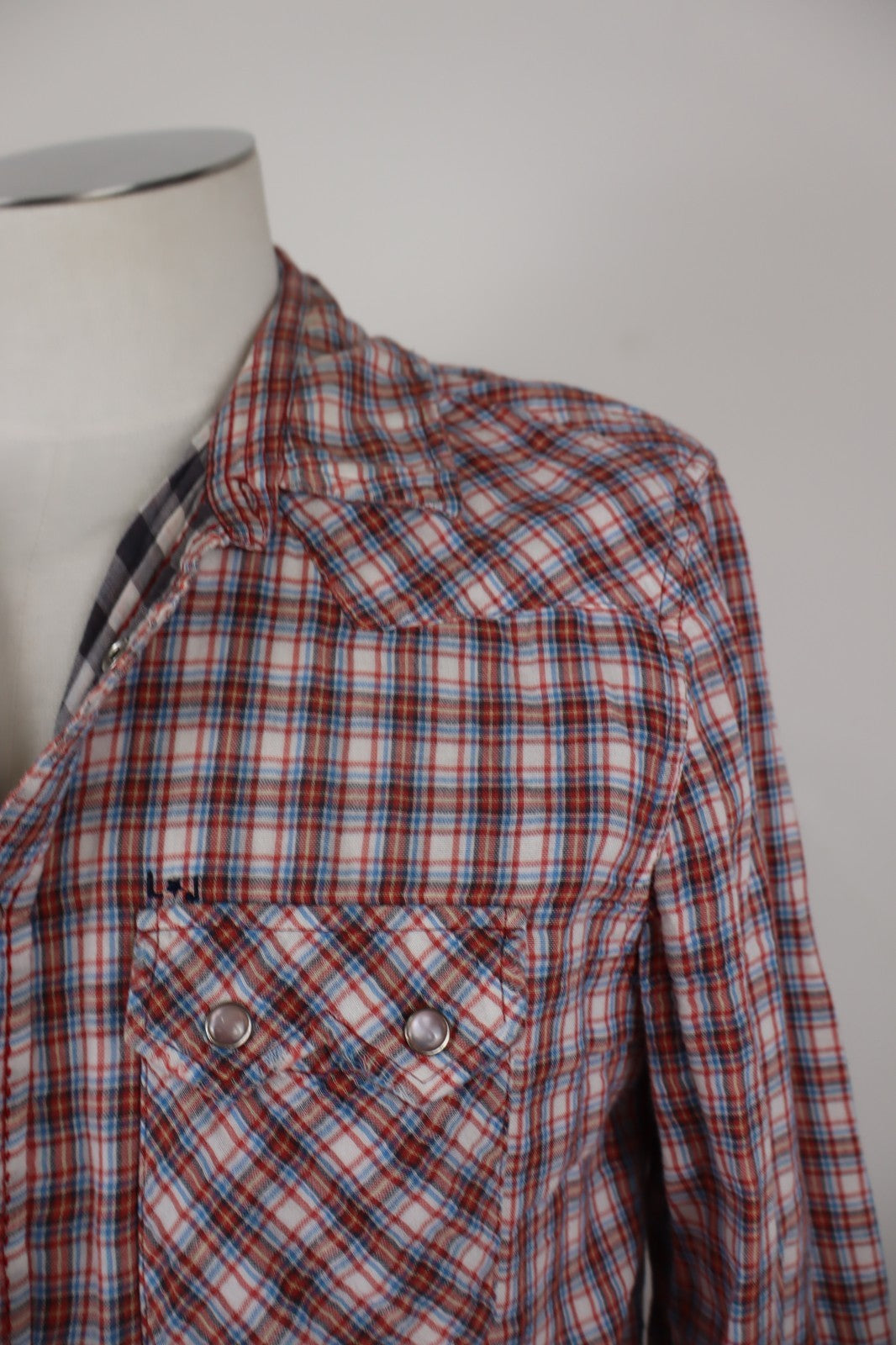 LIU JO JEANS CAMICIA UOMO COTONE TG 41 MAN CASUAL VINTAGE COTTON SHIRT TASCHE