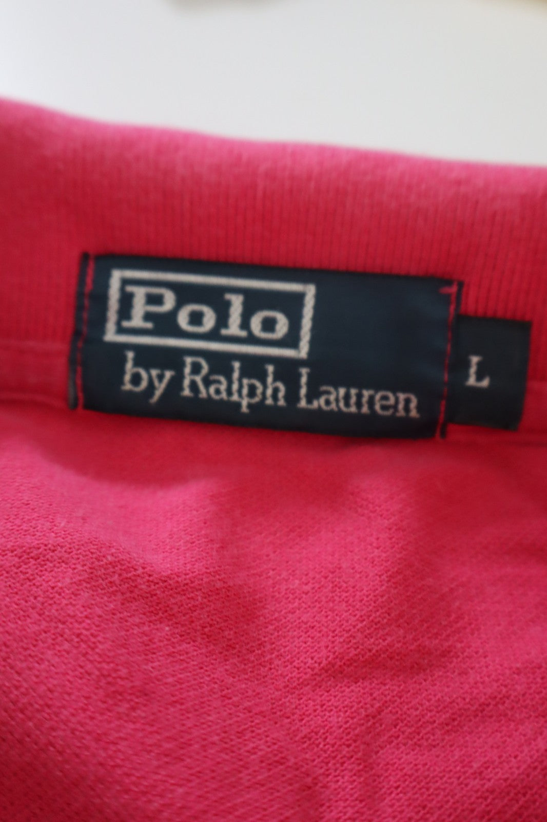 RALPH LAUREN MAGLIA POLO UOMO COTONE TG L MAN COTTON SHIRT CASUAL VINTAGE LOGO