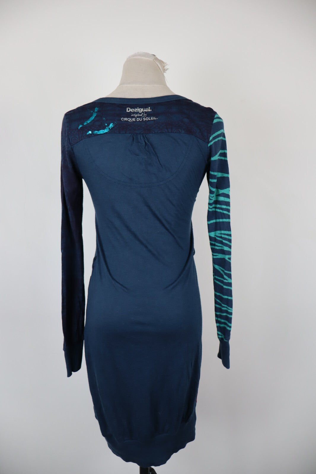 DESIGUAL VESTITO ABITO DONNA TG. XS WOMAN CASUAL VINTAGE DRESS COTONE