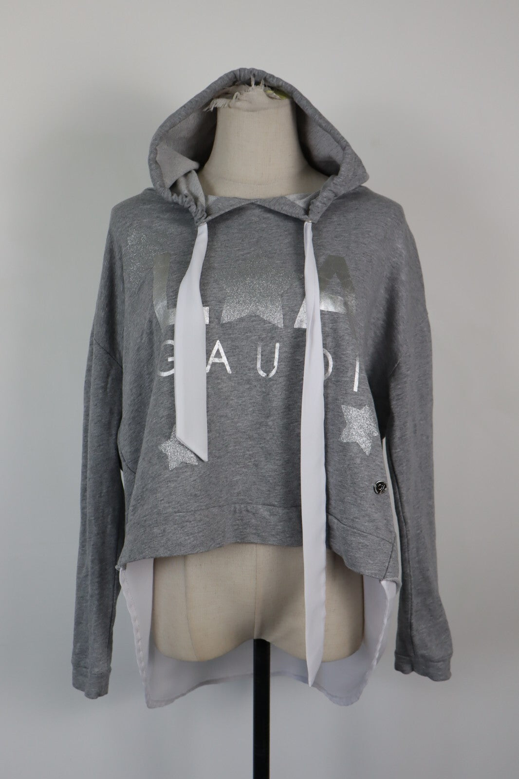 GAUDI FELPA CON CAPPUCCIO DONNA Tg XS WOMAN CASUAL VINTAGE SPORT SWEATSHIRT