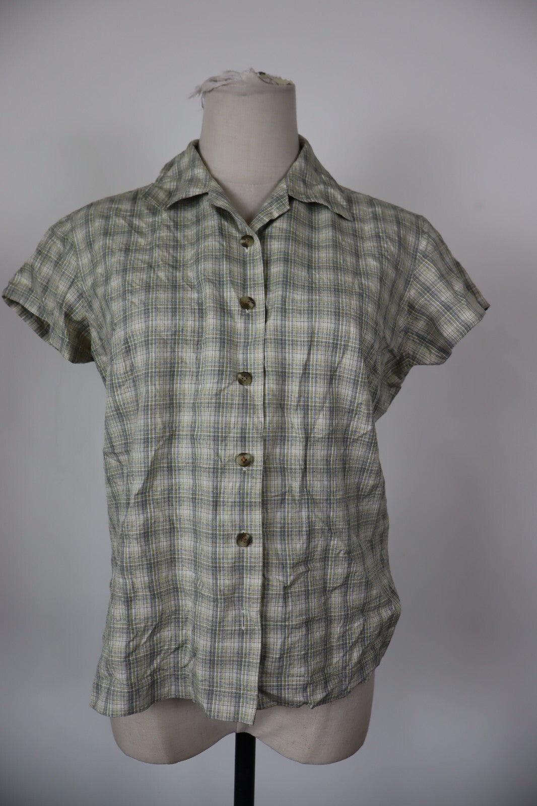 COLUMBIA CAMICIA DONNA TG. M WOMAN SHIRT CASUAL VINTAGE COTONE SETA
