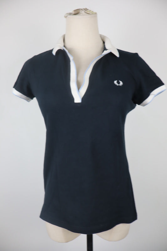 FRED PERRY POLO MAGLIA DONNA COTONE TG. M WOMAN COTTON SHIRT CASUAL VINTAGE