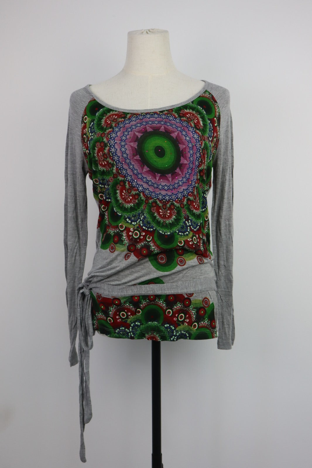 DESIGUAL MAGLIA DONNA TG. 48 WOMAN T-SHIRT CASUAL VINTAGE COTONE