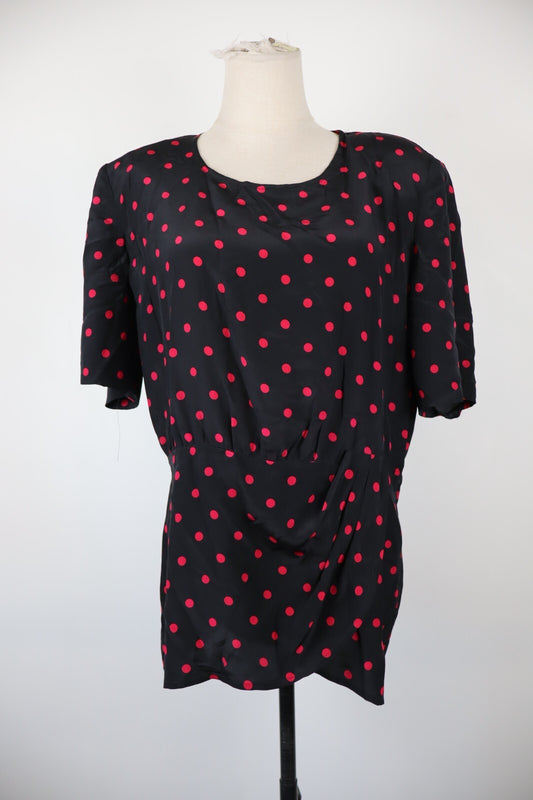 MARINA RINALDI MAGLIA DONNA TG. 21 WOMAN CASUAL VINTAGE T-SHIRT SETA SILK SOIE