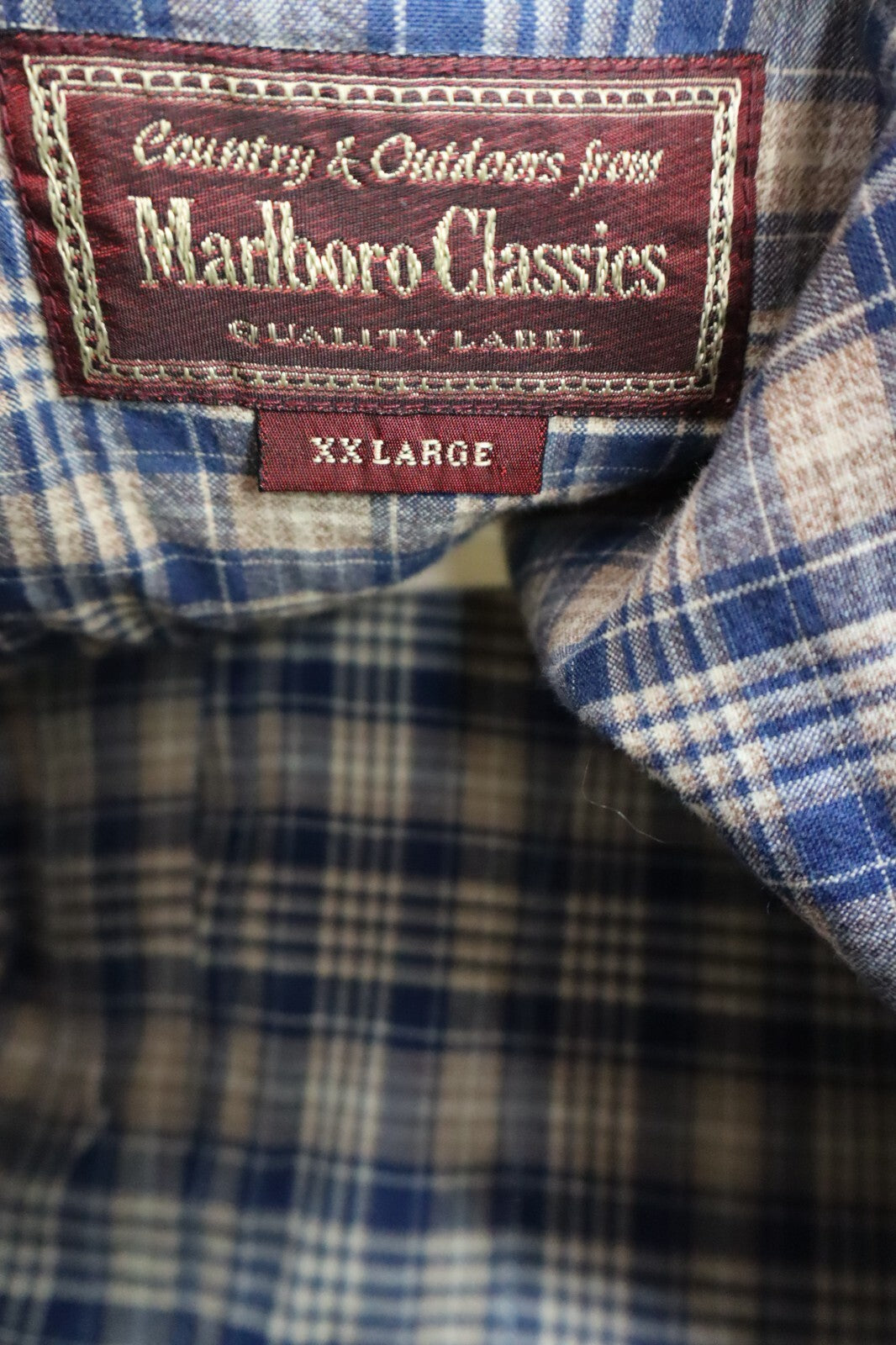 MARLBORO CLASSICS CAMICIA UOMO COTONE TG. 2XL MAN CASUAL VINTAGE COTTON SHIRT