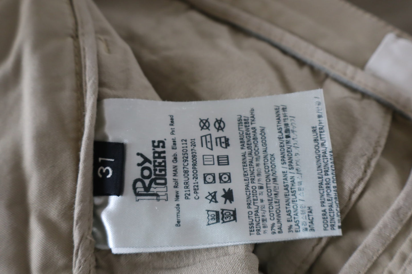 ROY ROGER'S  BERMUDA PANTALONE SHORTS UOMO TG 31 MAN VINTAGE CASUAL PANTS COTONE