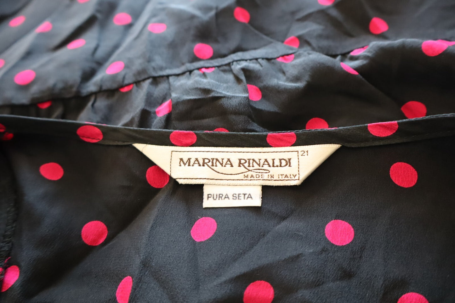 MARINA RINALDI MAGLIA DONNA TG. 21 WOMAN CASUAL VINTAGE T-SHIRT SETA SILK SOIE