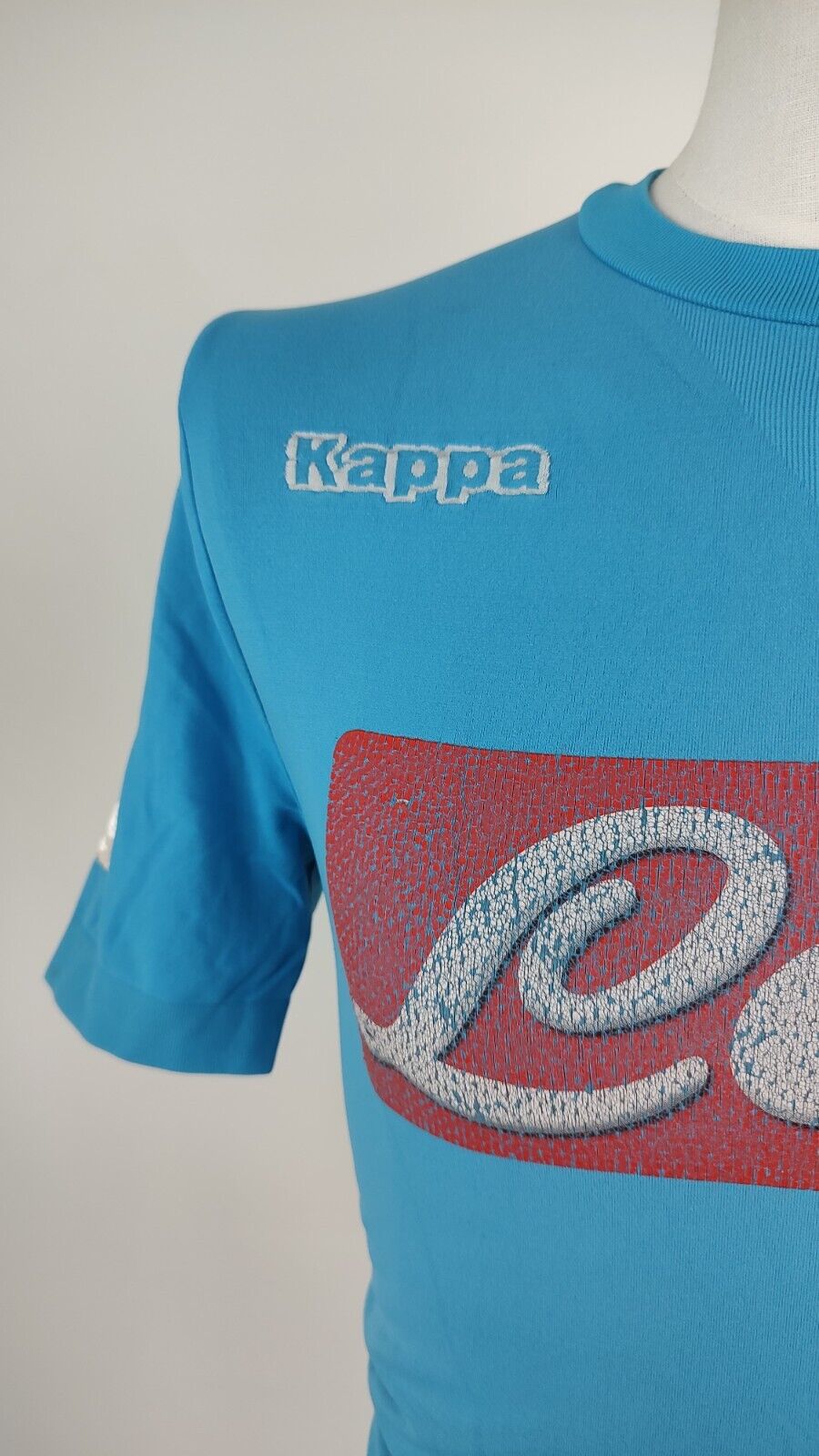 KAPPA NAPOLI MAGLIA CALCIO Tg L/XL ANNI RAGAZZO SOCCER  JERSEY VINTAGE