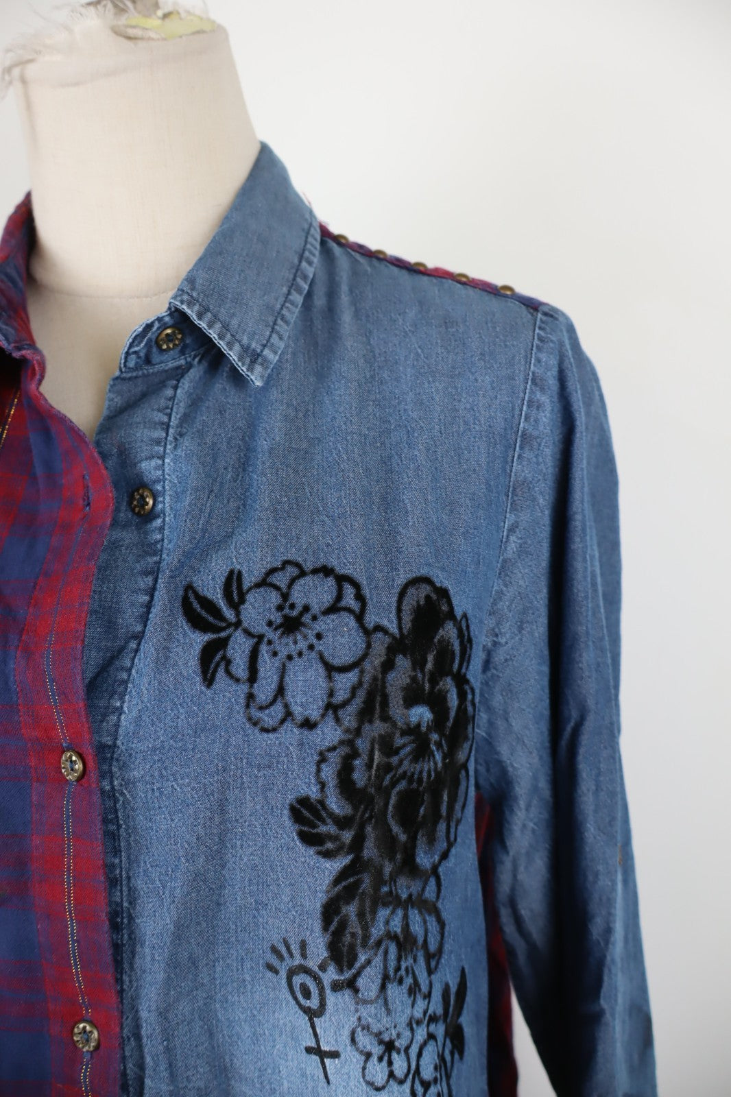 DESIGUAL VESTITO ABITO MANICHE LUNGHE DONNA TG. L WOMAN CASUAL VINTAGE DRESS