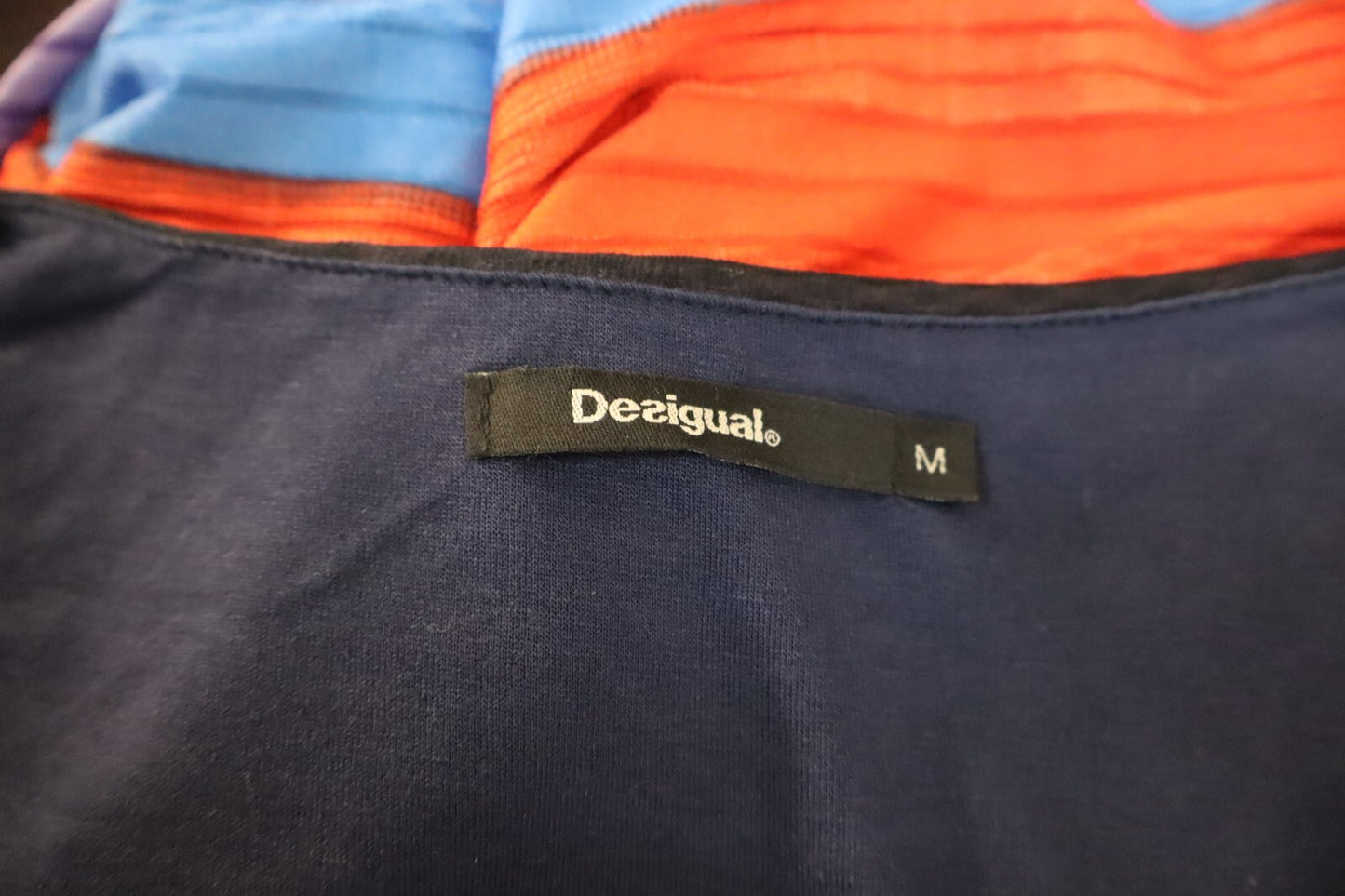 DESIGUAL VESTITO ABITO SMANICATO DONNA TG. M WOMAN CASUAL VINTAGE DRESS LOGO