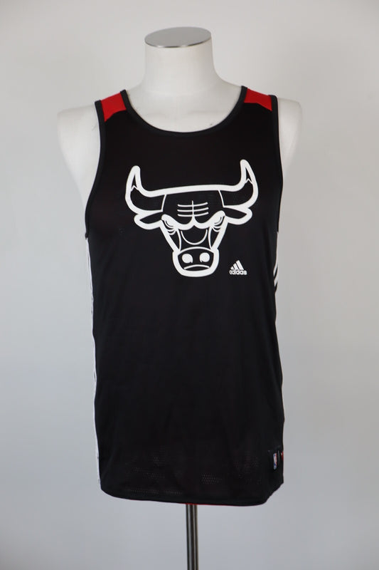 ADIDAS CHICAGO BULLS CANOTTA BASKET DOUBLEFACE T-SHIRT UOMO TG M SPORT  CASUAL