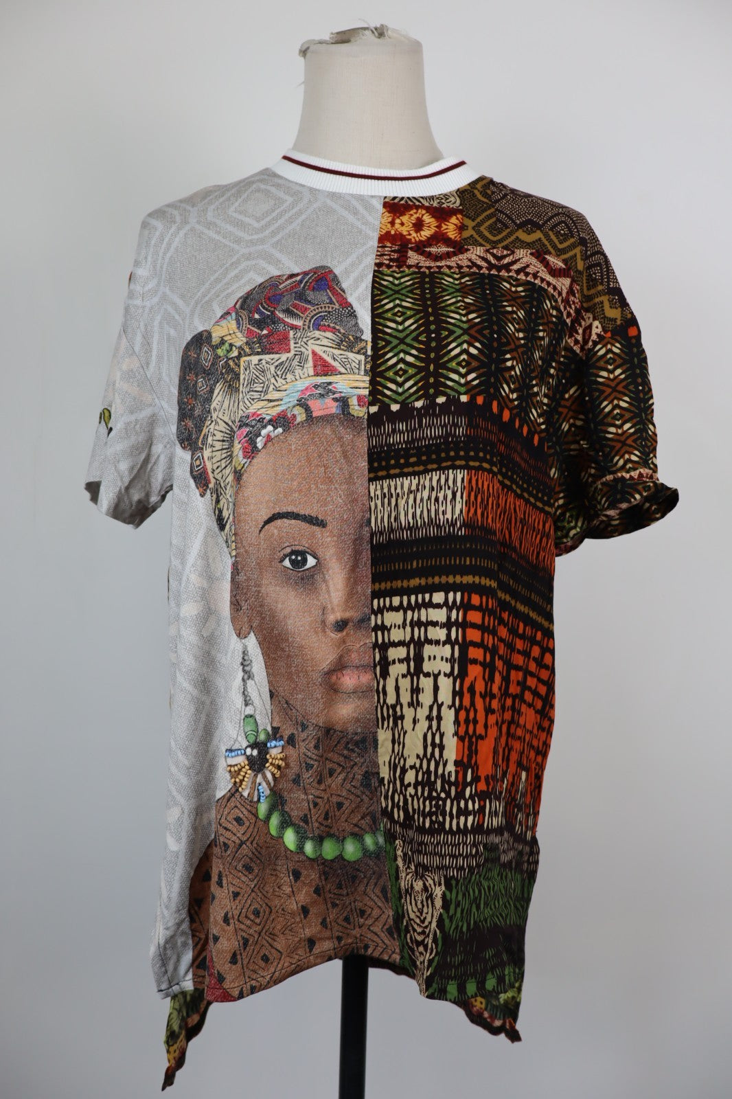 DESIGUAL MAGLIA DONNA TG. M WOMAN CASUAL VINTAGE T-SHIRT VISCOSA