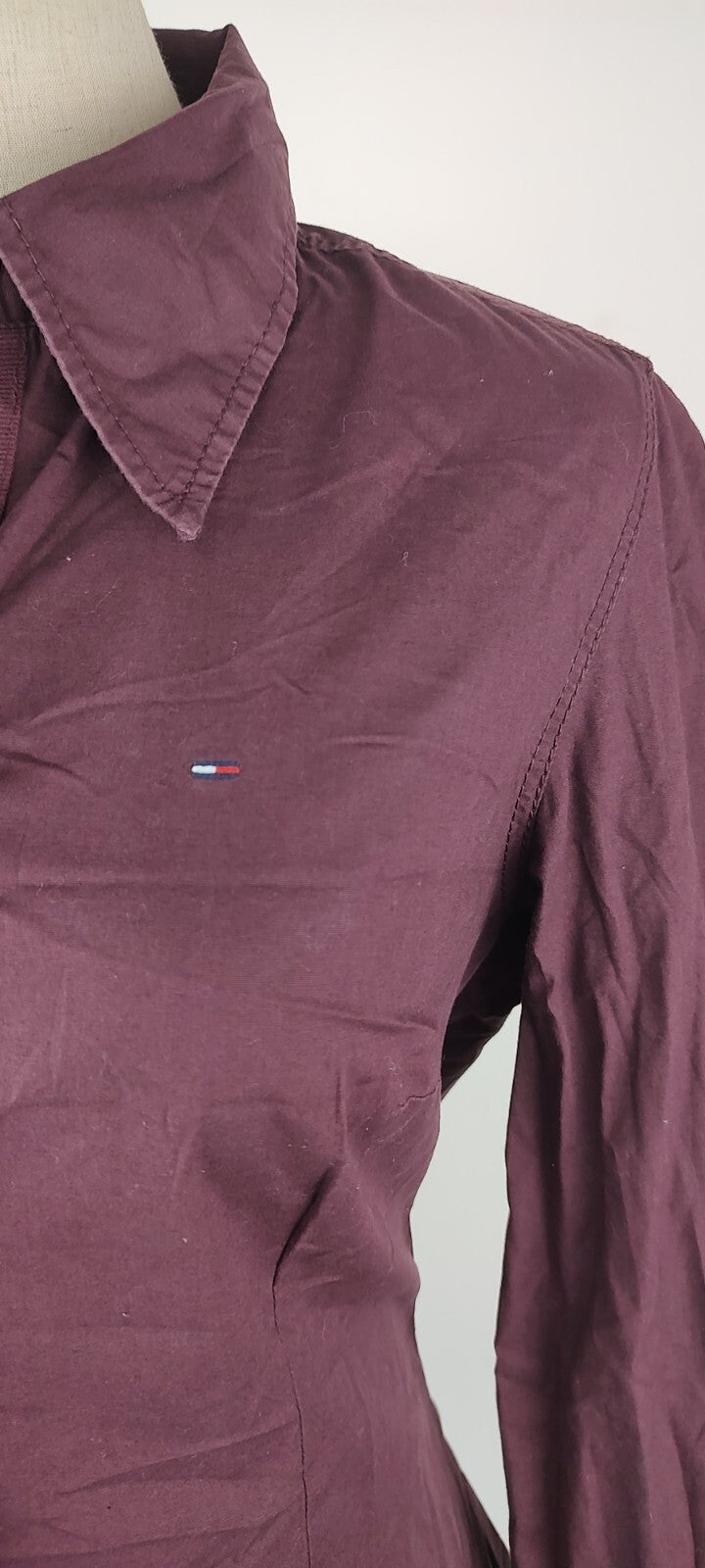 TOMMY HILFIGER CAMICIA DONNA COTONE TG. L WOMAN COTTON SHIRT CASUAL VINTAGE