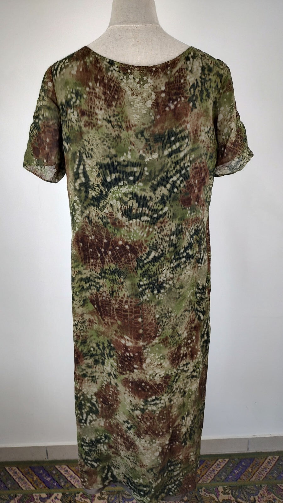 KRIZIA VESTITO DONNA TG. 15  WOMAN CASUAL VINTAGE DRESS LINO