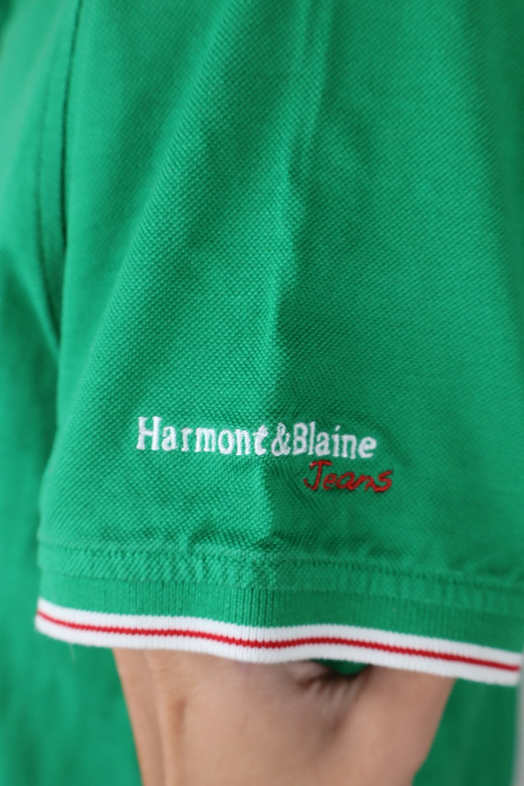 HARMONT & BLAINE POLO MAGLIA UOMO COTONE TG. M MAN COTTON T-SHIRT VINTAGE LOGO