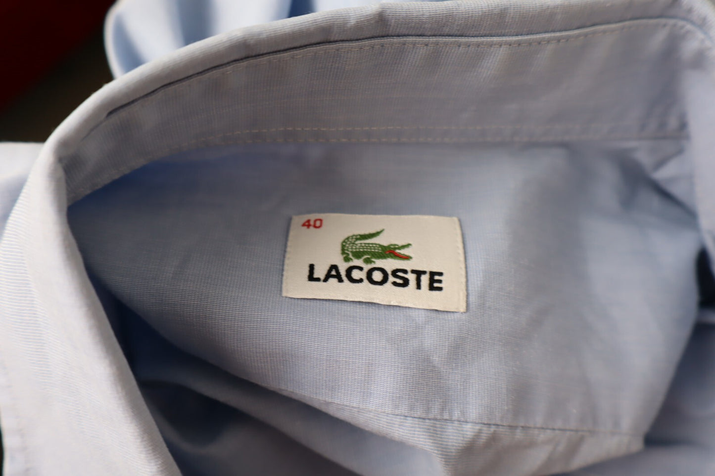 LACOSTE CAMICIA UOMO TG. 40 MAN CASUAL VINTAGE SHIRT COTONE COTTON