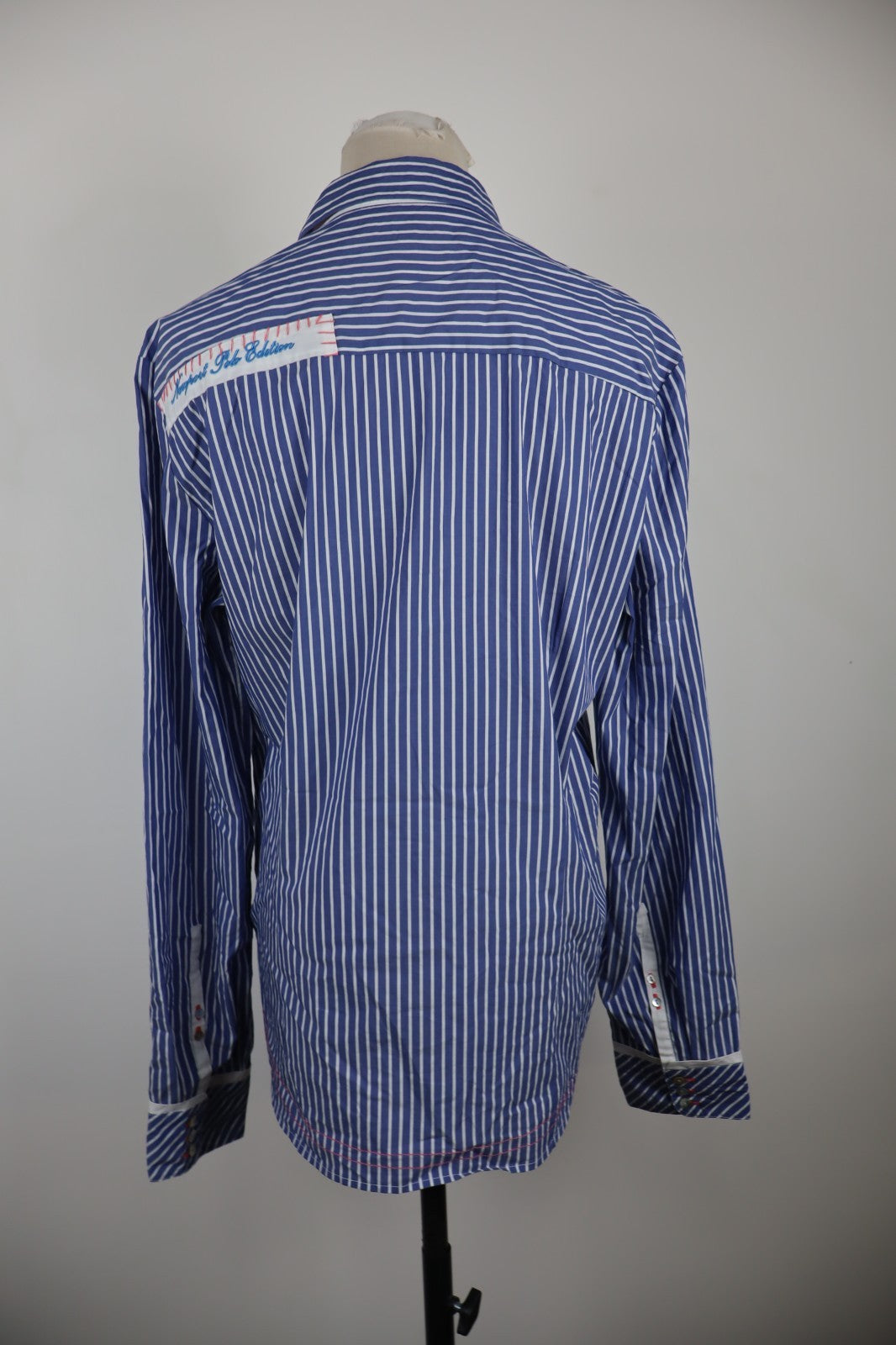 LA MARTINA CAMICIA BLUSA DONNA TG. 6 WOMAN SHIRT CASUAL VINTAGE BIG LOGO RIGHE
