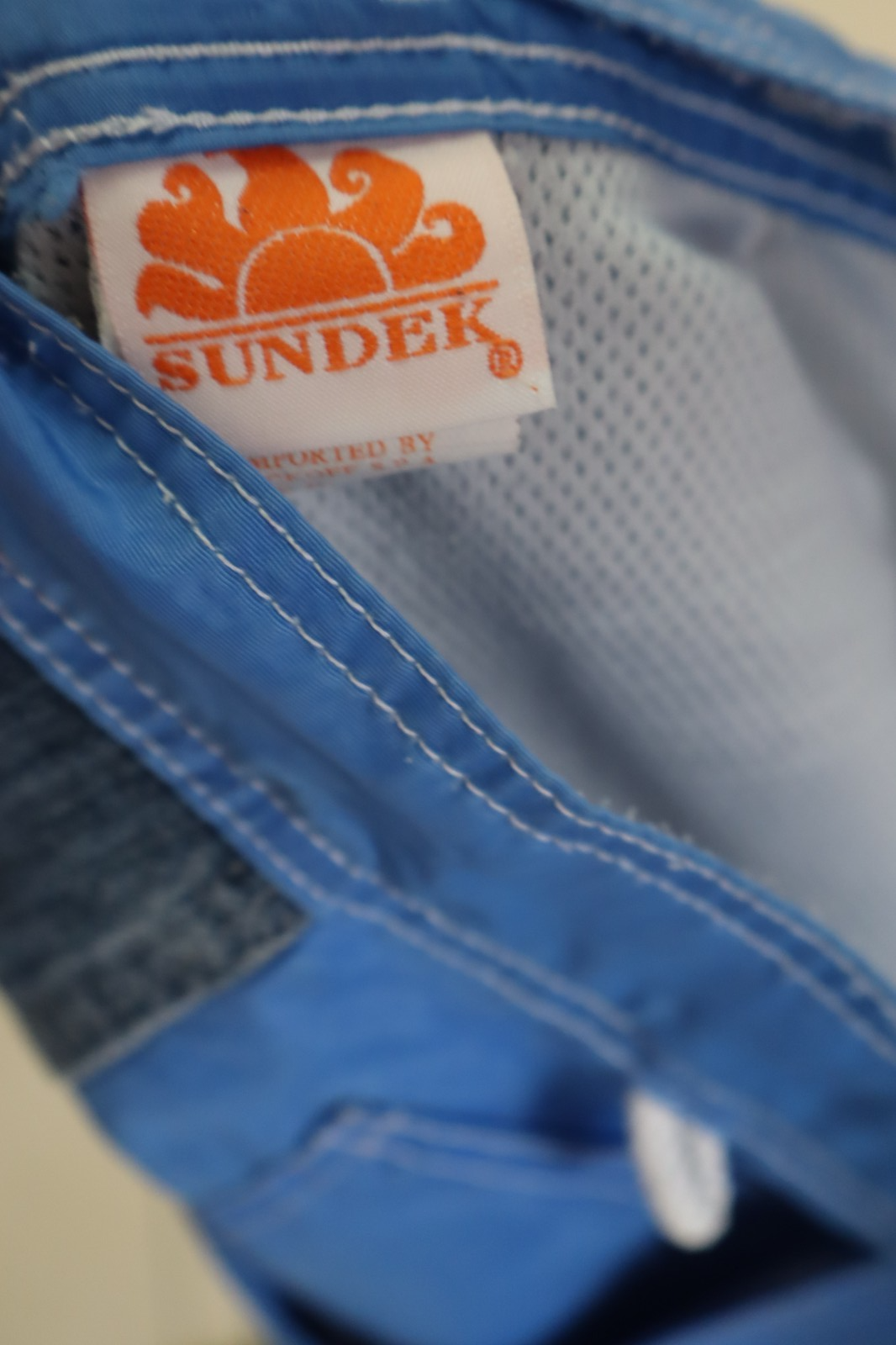 SUNDEK COSTUME PANTALONCINO MARE UOMO TG 32 MAN SWIMSUIT VINTAGE CASUAL DENIM