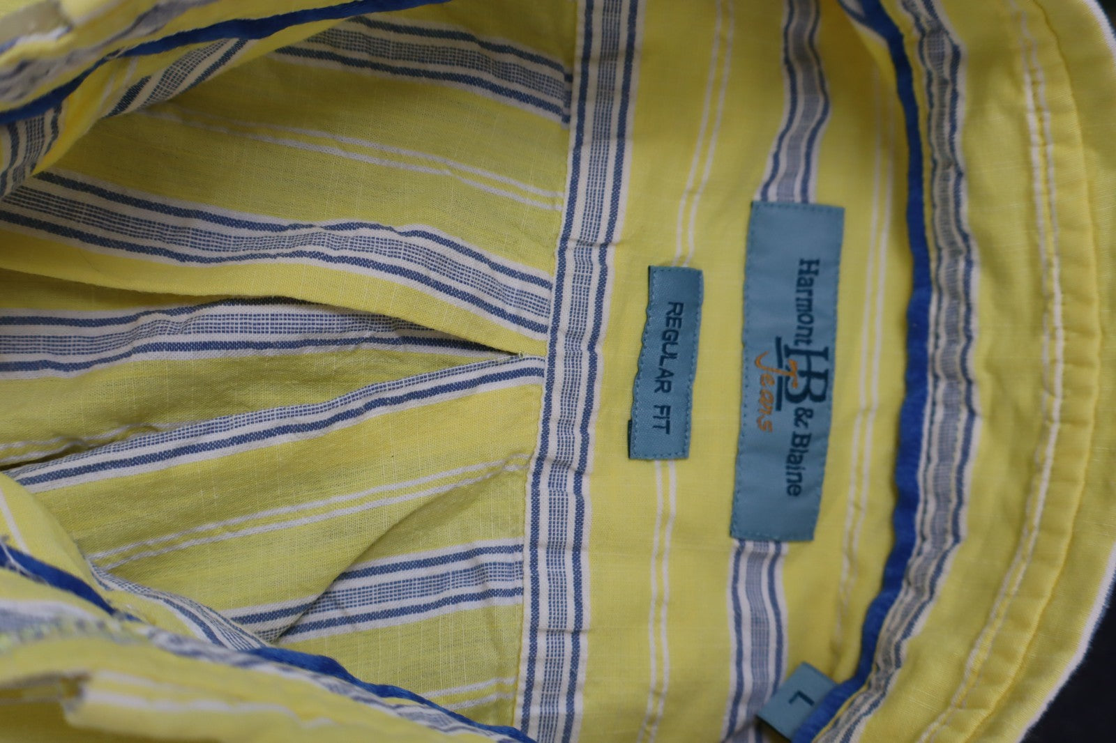 HARMONT & BLAINE CAMICIA COTONE SHIRT UOMO Tg L MAN VINTAGE CASUAL COTTON